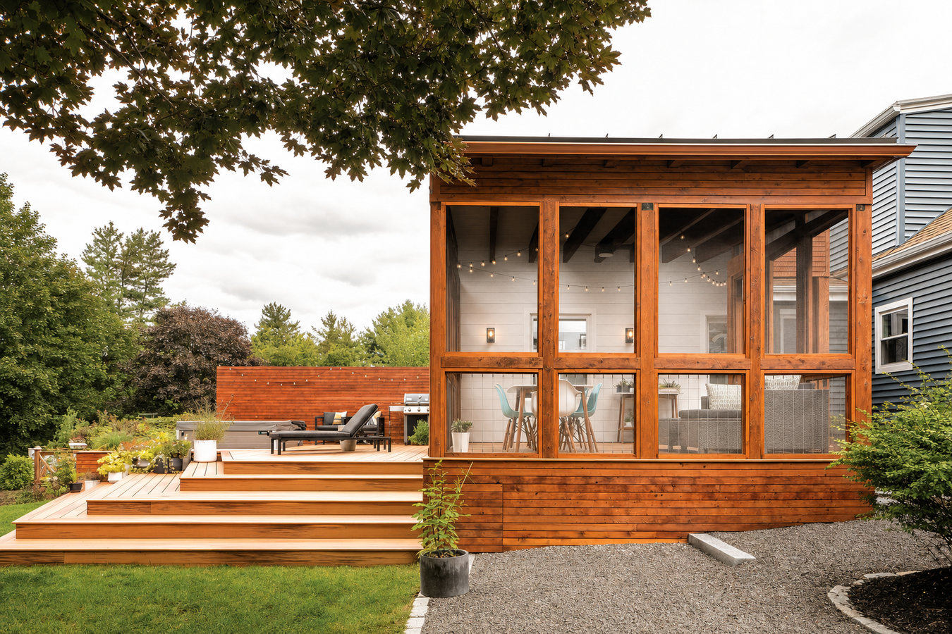 Screened-in porches and screened decks